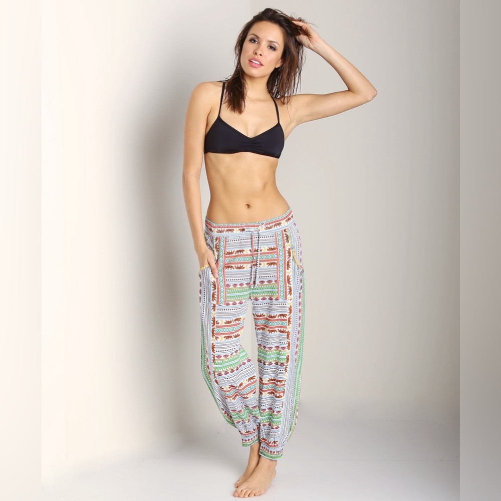 Mara Hoffman Printed Drawstring Pants Multicolor … - image 1